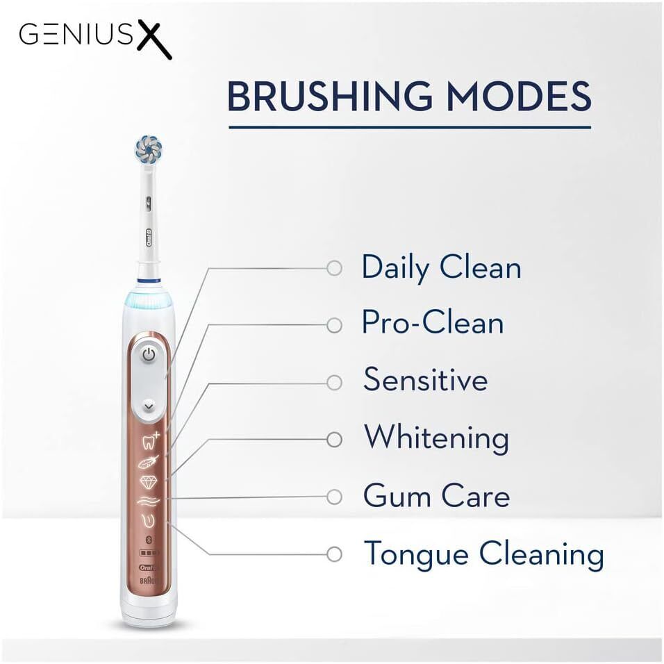 Oral-B Genius X with Artificial Intelligence Rose Gold Electric Toothbrush