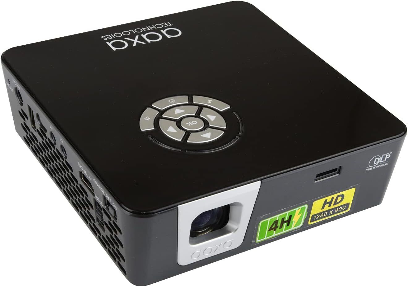 AAXA P6X 1000 Lumen Battery Projector, 4 Hour Battery, Portable Mini Projector