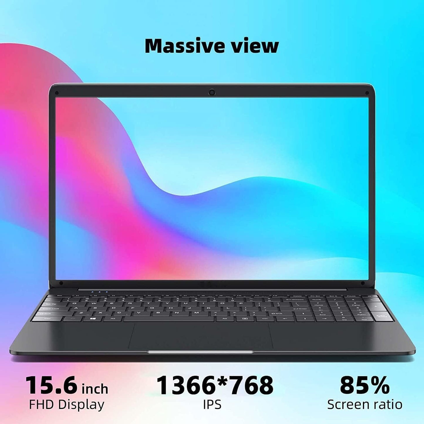SGIN 15.6 Inch Laptop Windows 11 8GB RAM 256GB SSD Celeron Quad-Core Up to 2.8GH