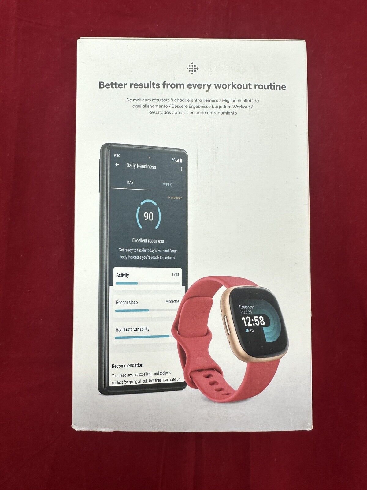 Fitbit Versa 4 Fitness Smartwatch GPS Bluetooth, Waterproof, Heart Rate Tracker