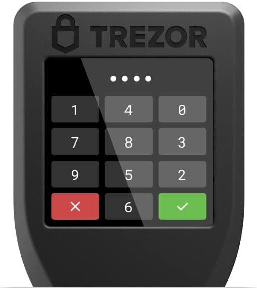 Trezor Model T - Advanced Crypto Hardware Wallet with LCD Touchscreen, Secure Bi