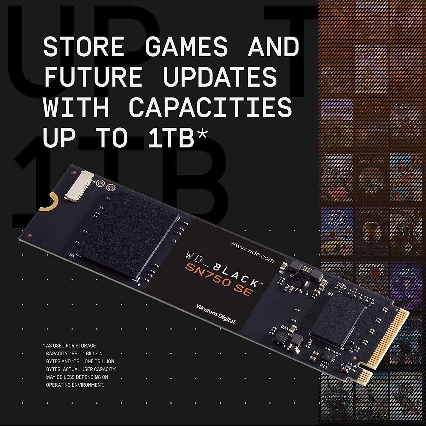 WD_BLACK SN750 SE 1TB M.2 NVMe Internal SSD (WDS100T1B0E-00B3V0)