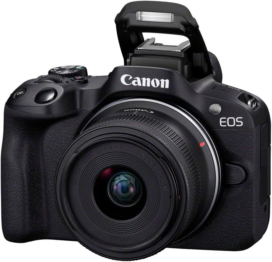 Canon R50 with RF-S 18-45mm IS STM Lens - 2 Year Warranty - UK Delivery
