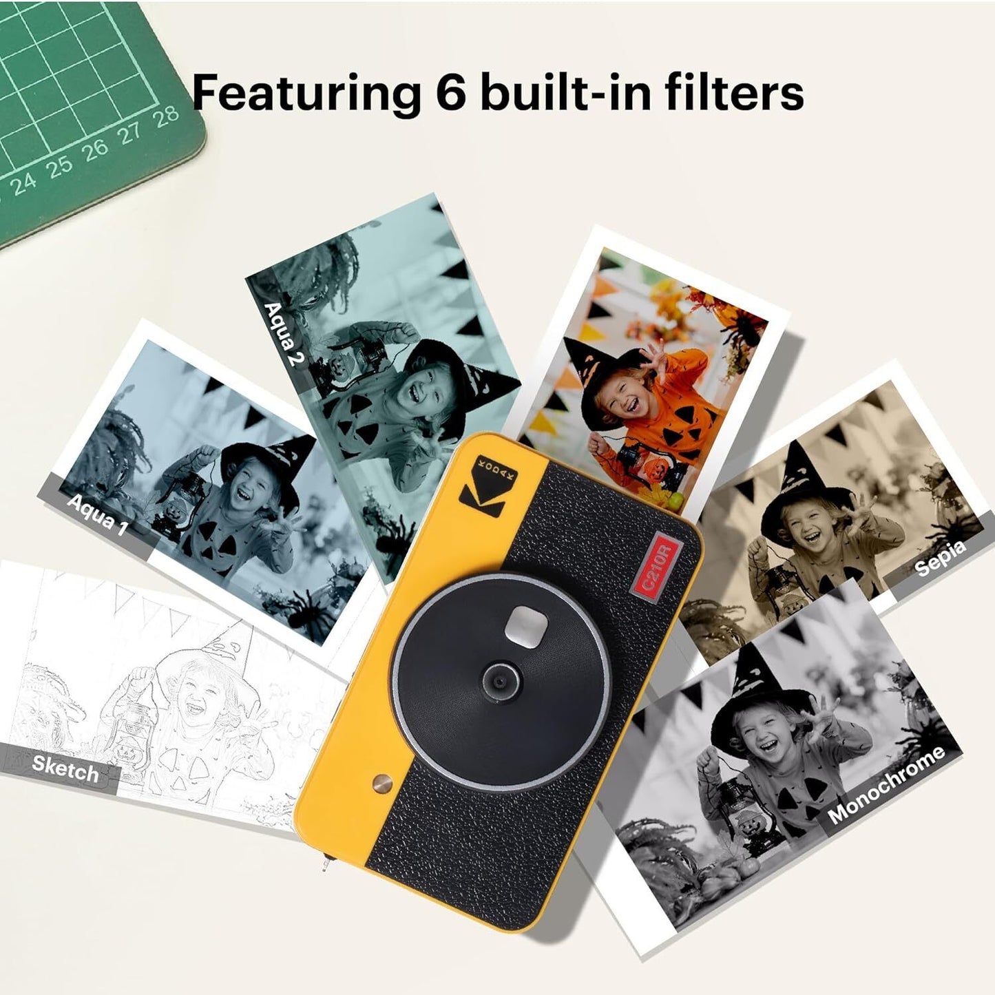 Kodak C210R Mini Shot 2 Bundle, Instant Digital Printer + 68 Sheets, White