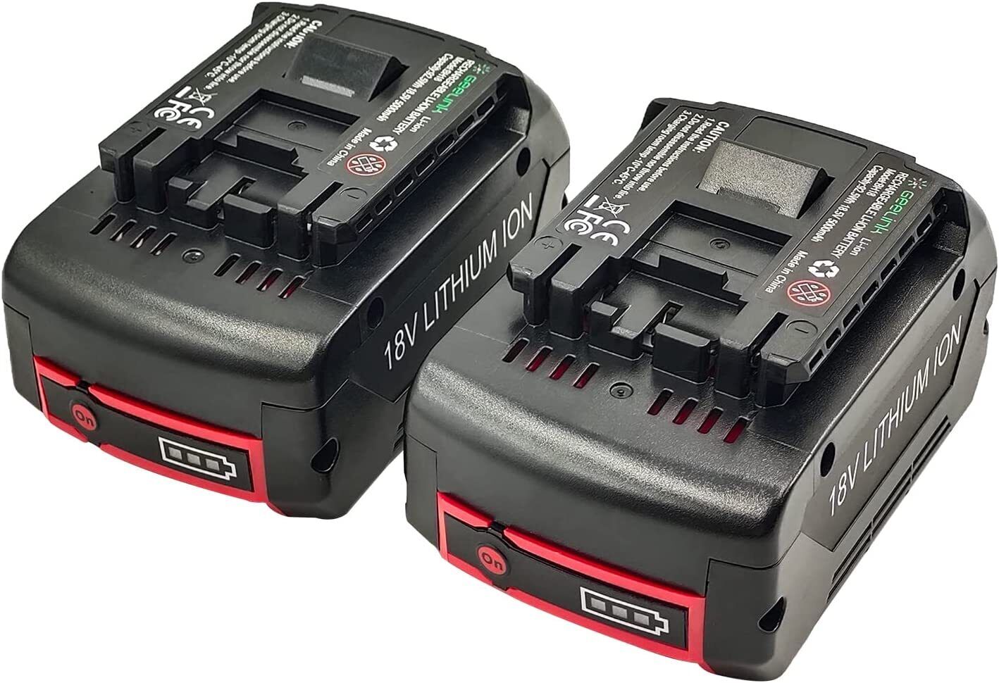 Geelink 2 pack BAT609 18V 5.0Ah Lithium-ion Replacement Battery for BOSCH
