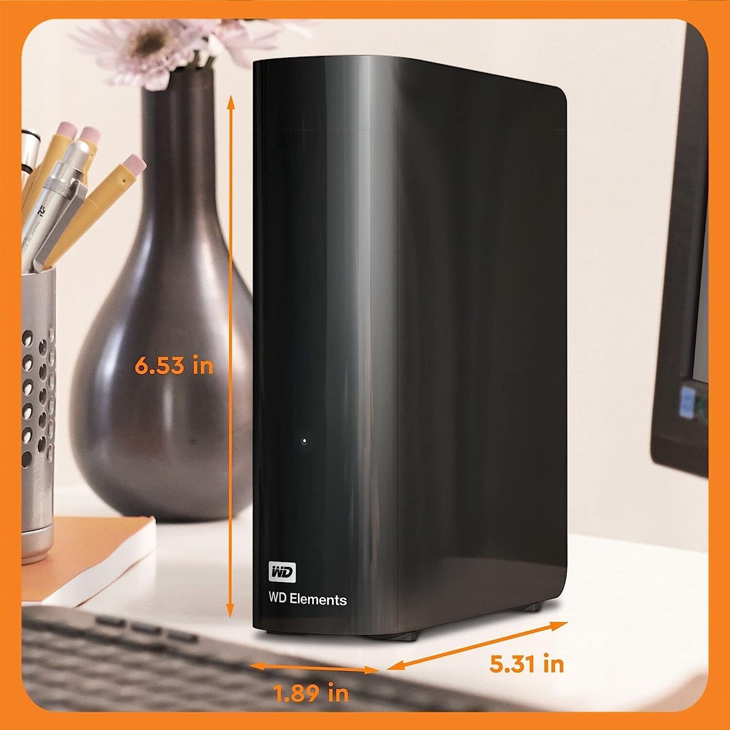 WD 18TB Elements Desktop External Hard Drive - USB 3.0, Black