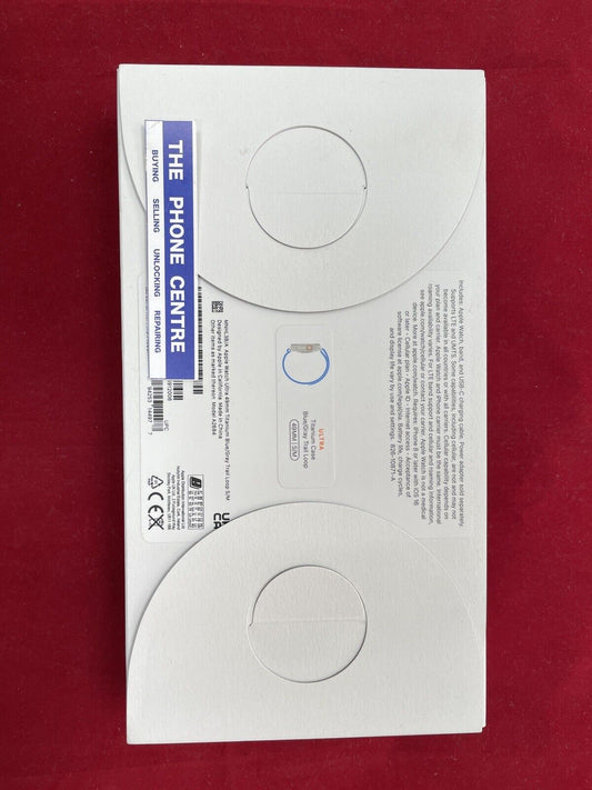 Apple Watch Ultra 49mm Titanium Case with Blue/Grey Trail Loop, S/M (GPS +CELLUL