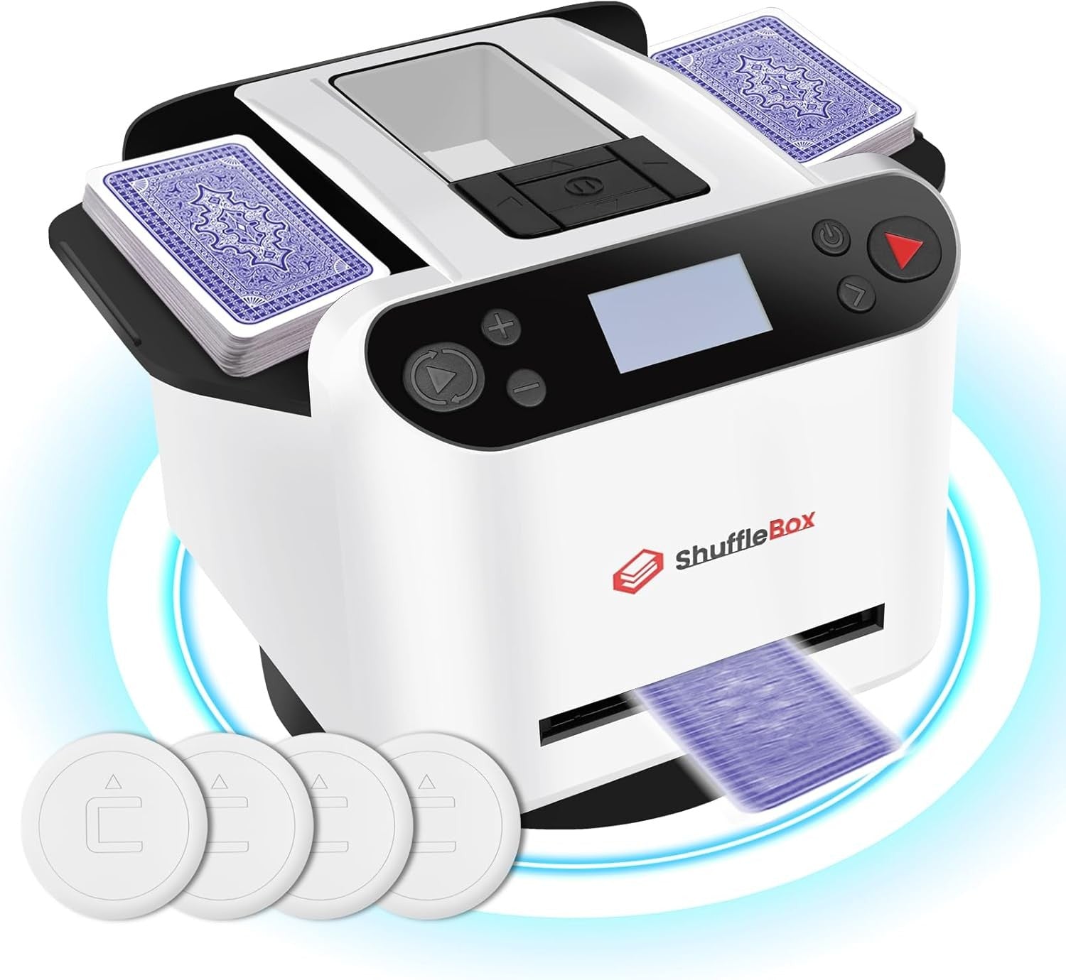 Shufflestar ShuffleBox G1 Pro Automatic Card Shuffler and Dealer 2-in-1, Ultra Qui ...