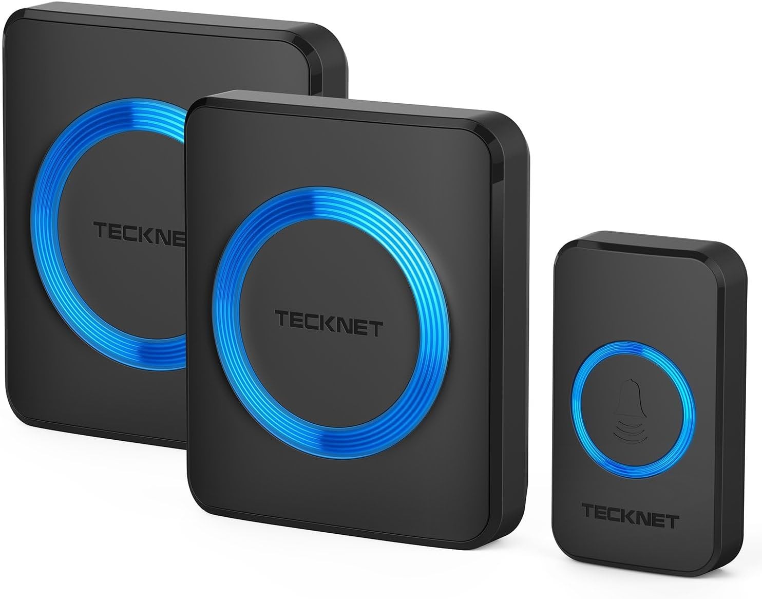 TECKNET Wireless Doorbell, Doorbell IP65 Waterproof Twin Wall Plug-in ...