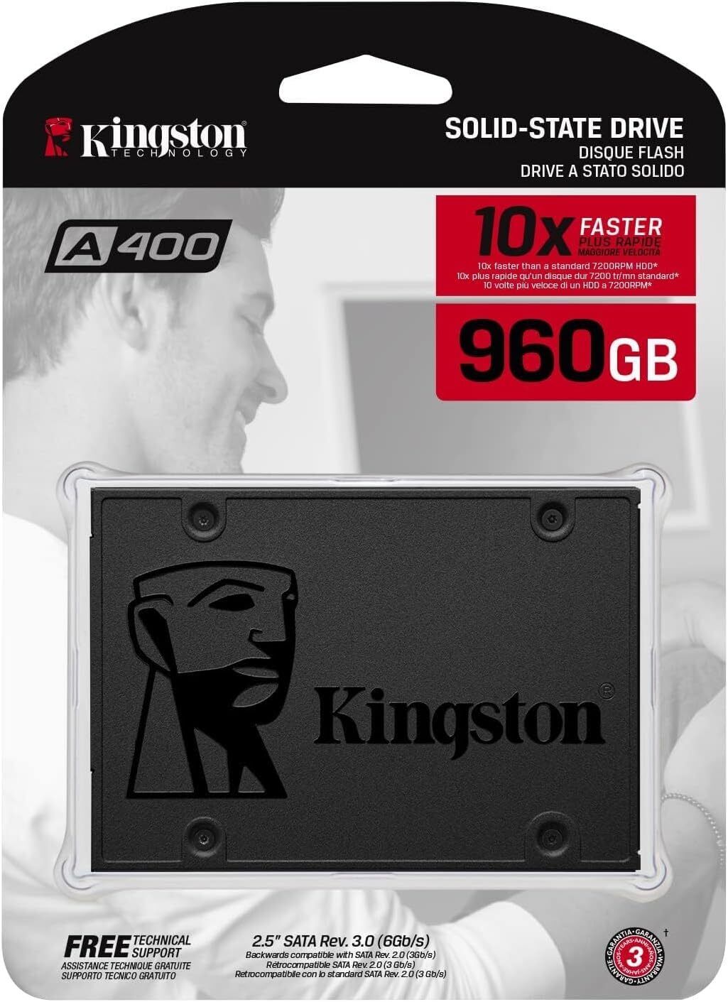 Kingston A400 960 GB Internal, 2.5 inch (SA400S37/960G) Solid State Drive