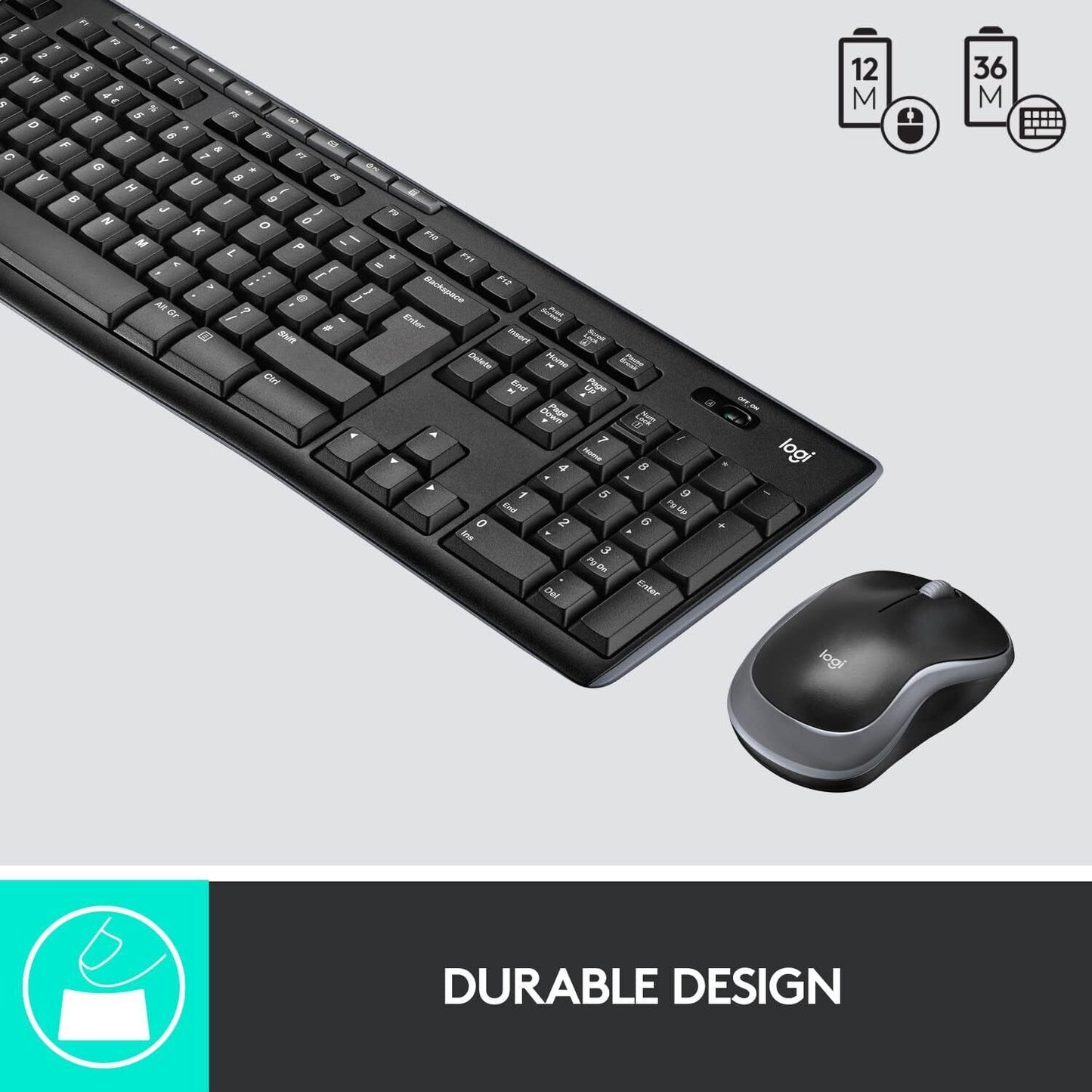 Logitech MK270 Wireless Mouse and Keyboard Combo UK