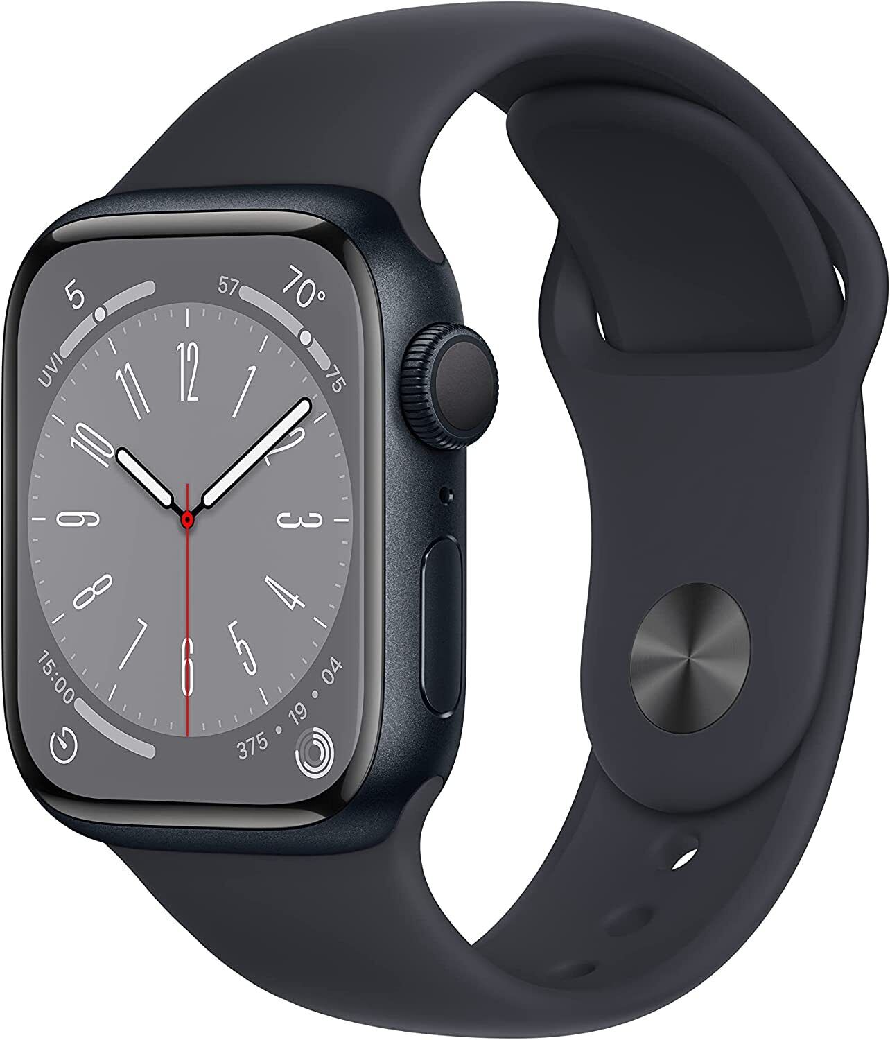 Apple Watch Series 8 41mm Midnight Aluminium Case with Sport Band, Regular (GPS)