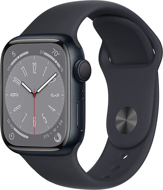 Apple Watch Series 8 41mm Midnight Aluminium Case with Sport Band, Regular (GPS)