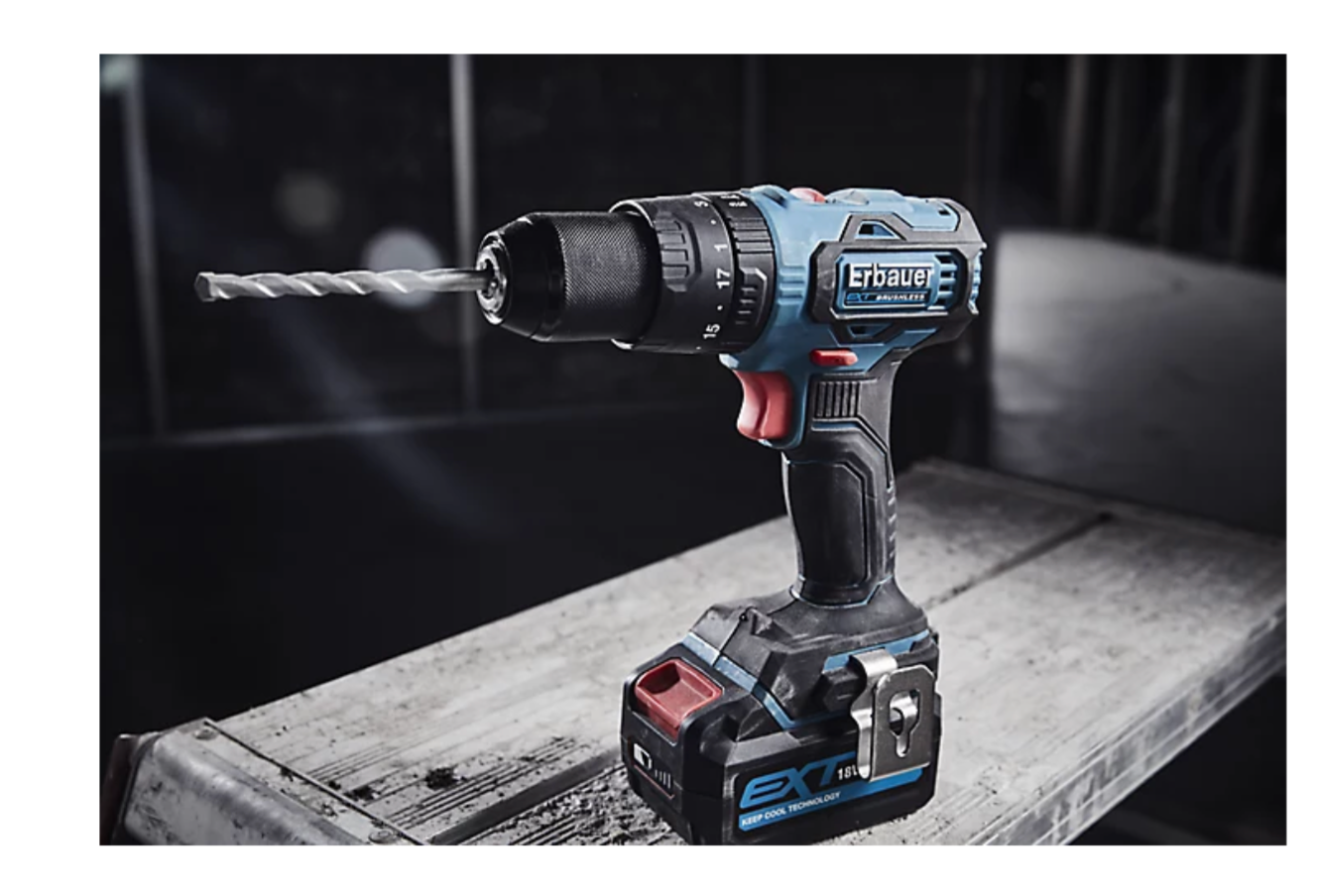 Erbauer EXT 18V 1 x 4Ah Li-ion Cordless Combi drill ECD18-Li-2