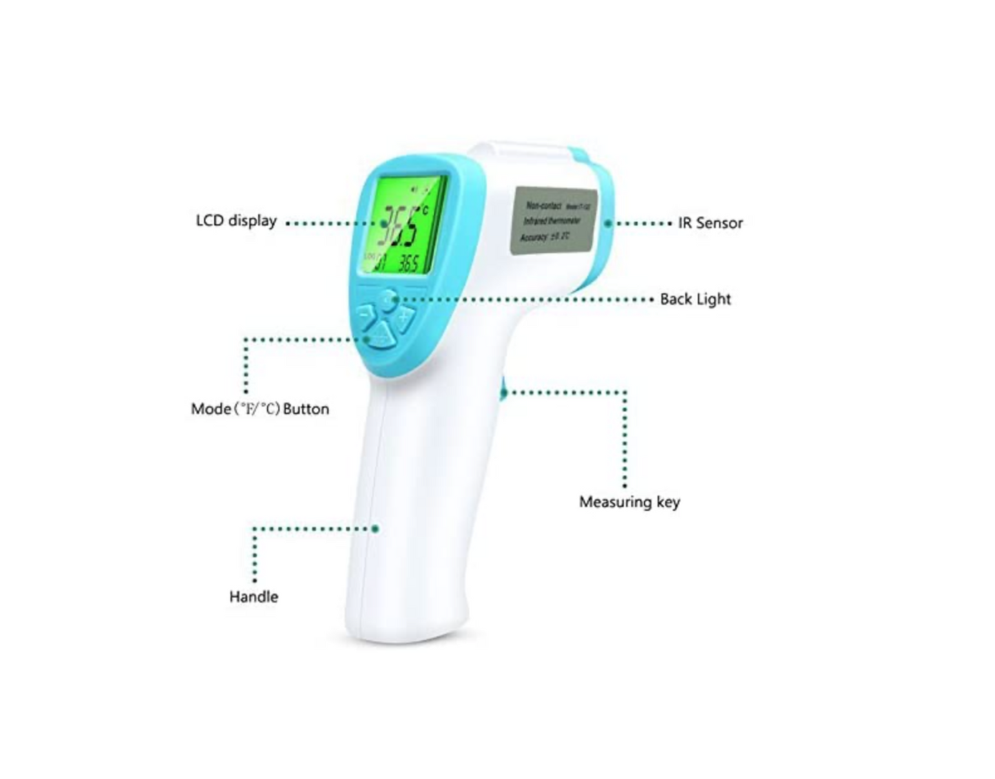 Infrared Thermometer, 5 in 1 Non-Contact Forehead Thermometer for Baby/Kids/Adul