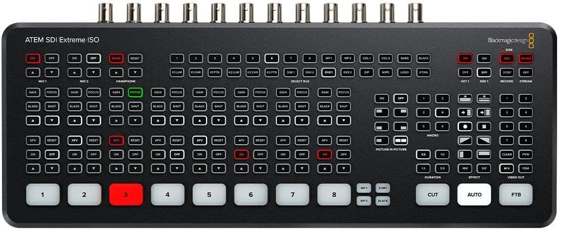 Blackmagic ATEM SDI Extreme ISO, 8x 3G-SDI Input Video Live Production Switcher