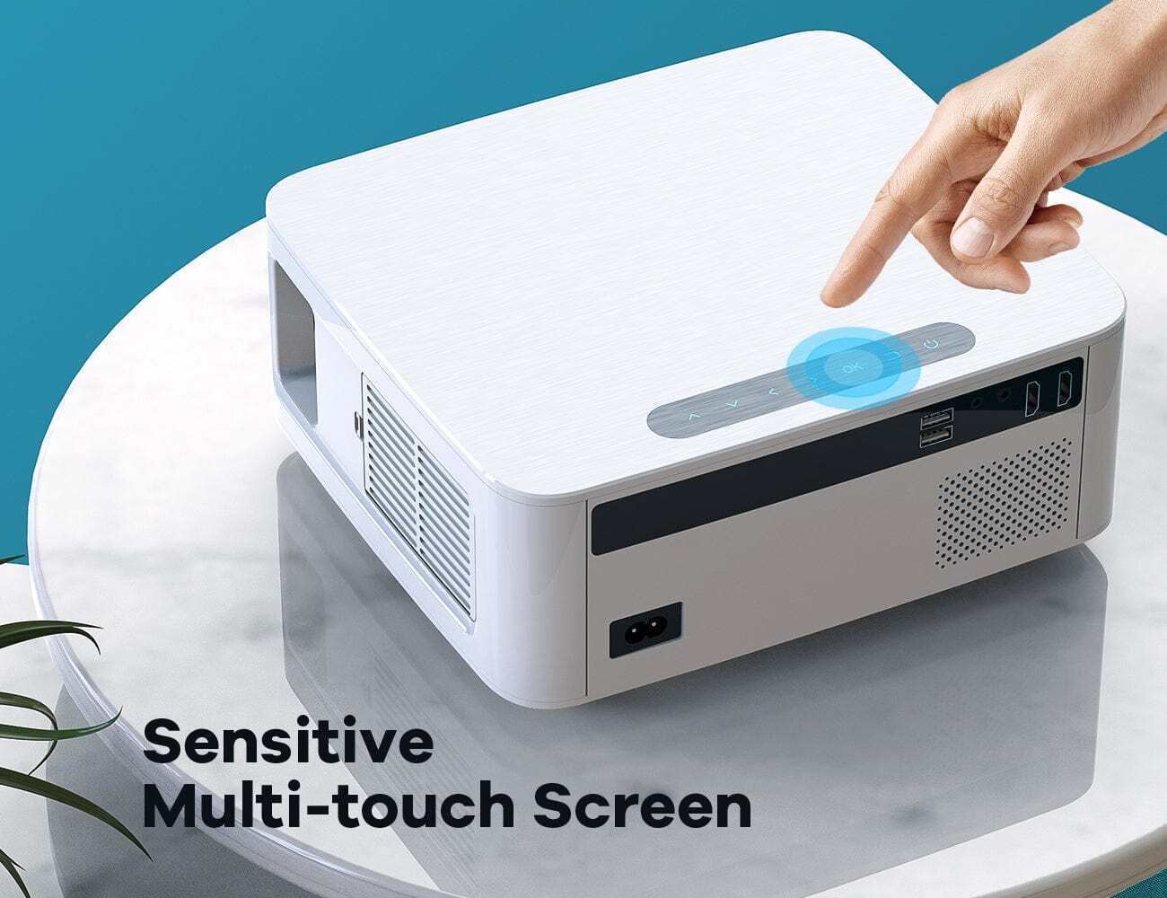 Bomaker Cinema 500 Max Native 1080P LED Projector, 400 ANSI Lumens, 5.8G wifi