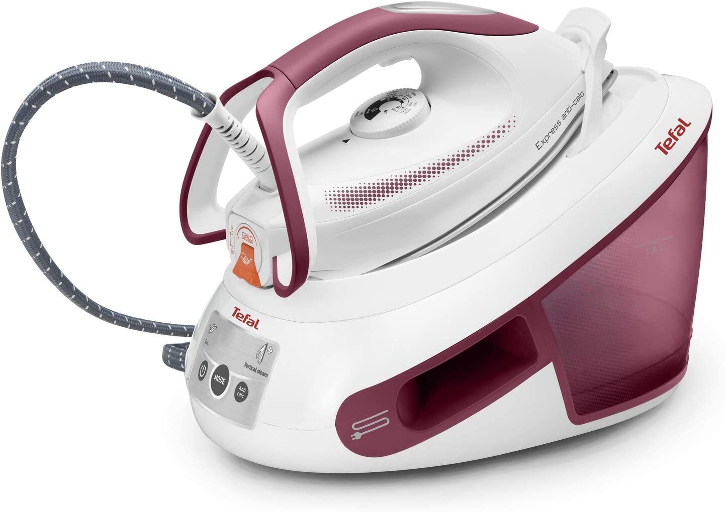 Tefal SV8012 Express Anti Scale Steam Generator Iron - White/Purple