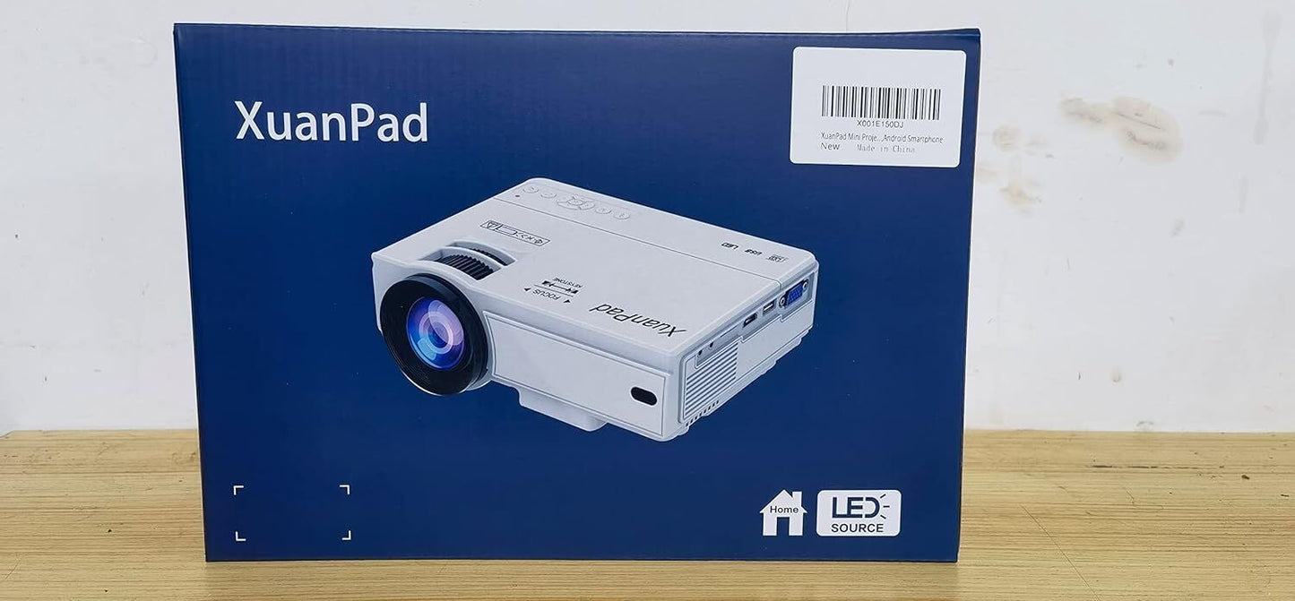 Xuanpad Mini Projector 2400 Lumens Portable Video Projector 55000 Hours