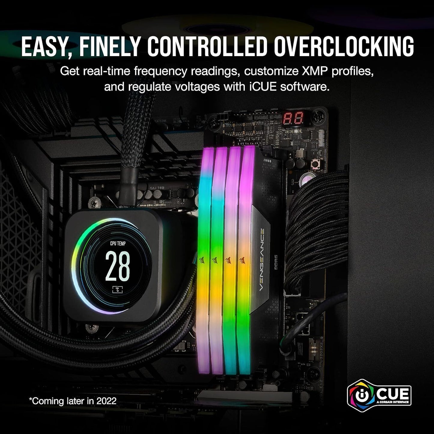 CORSAIR VENGEANCE RGB 32GB (2 x 16GB) PC5-48000 (DDR5-6000) DIMM Memory - Black