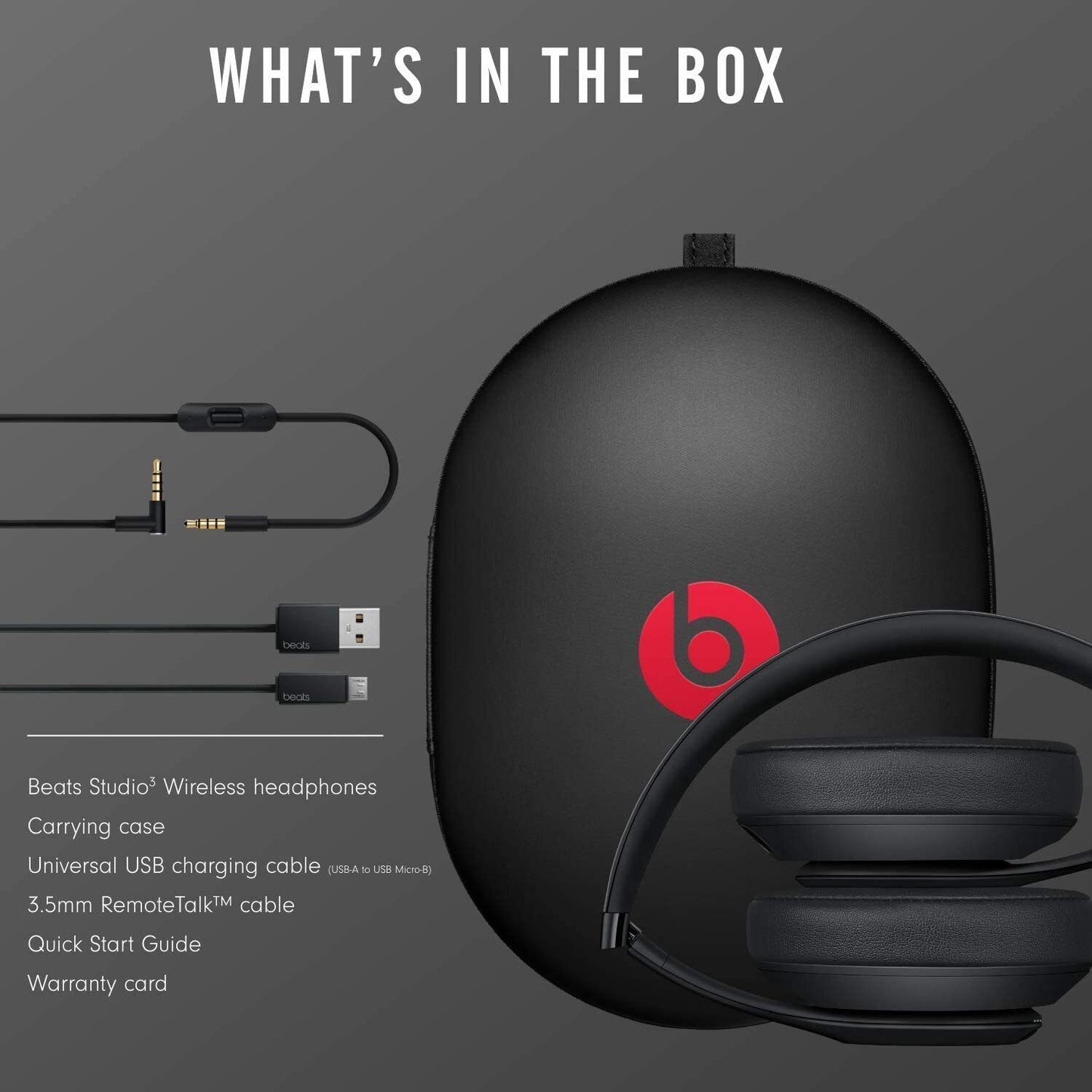 Beats Studio3 Wireless Over the Ear Headphones - Matt Black