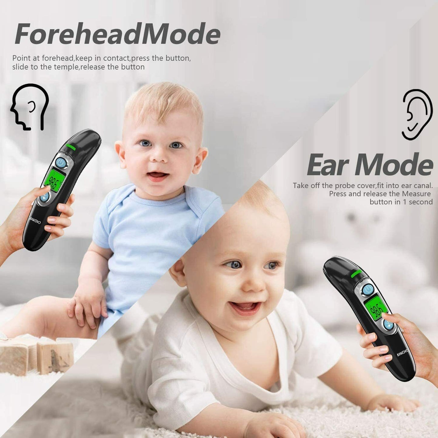 Forehead Thermometer Non Contact For Adults And Ear Thermometer Digital Infrared