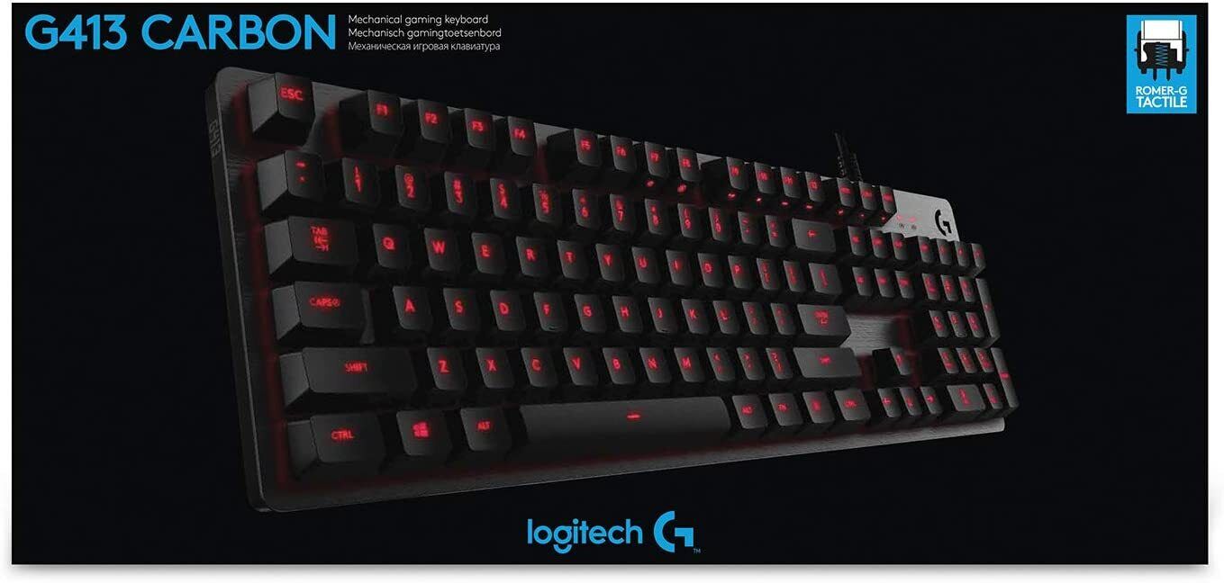 Logitech G413 Romer-G USB Mechanical Gaming Keyboard - Grey