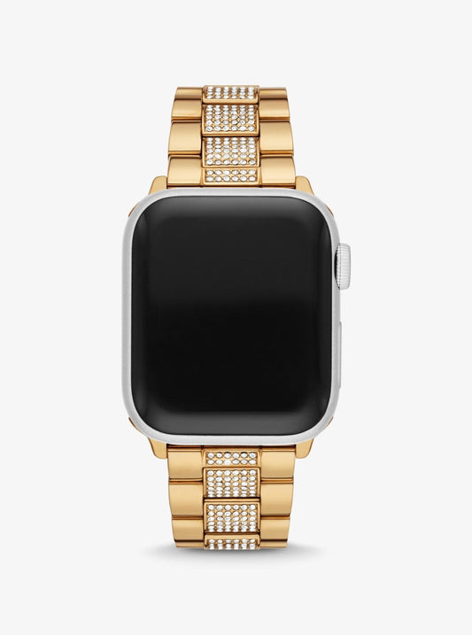 MICHAEL KORS - Pavé Gold-Tone Strap For Apple Watch