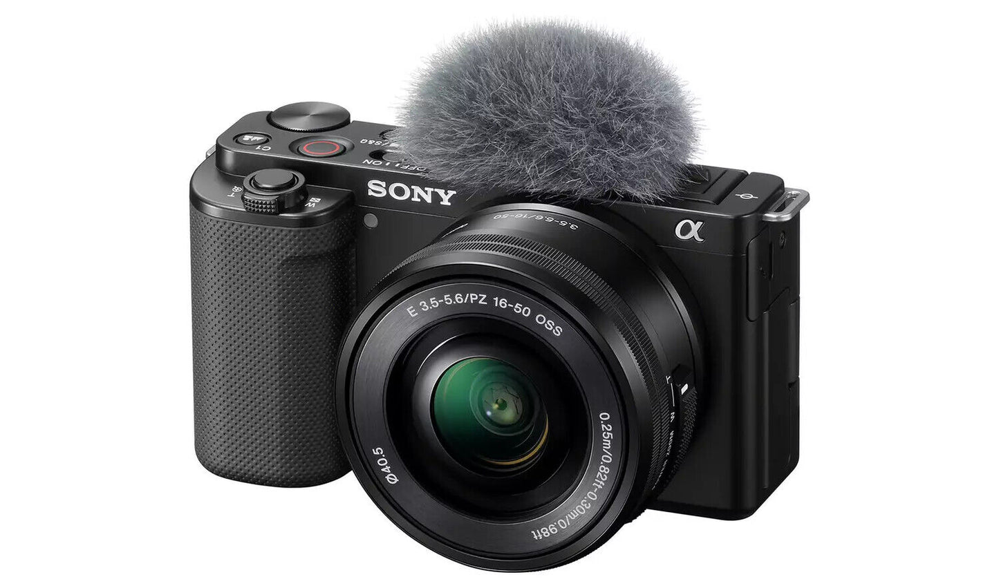 Sony Alpha ZV-E10 24.2MP Mirrorless Camera - Black (E PZ 16-50mm f/3.5-5.6 OSS)