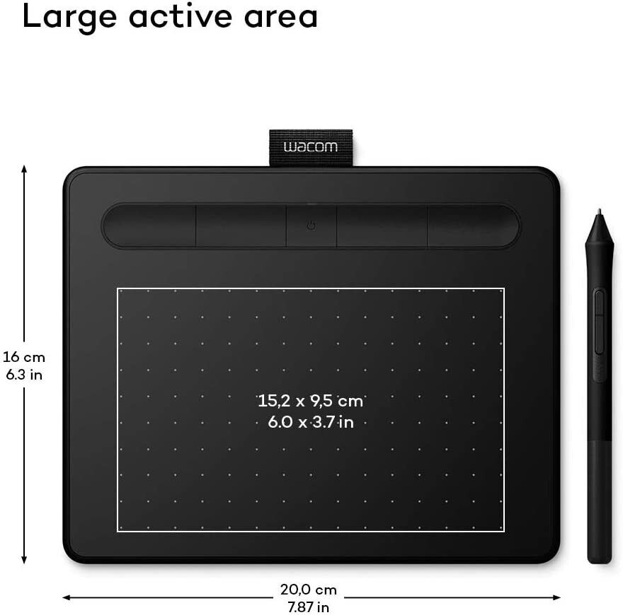 Wacom Intuos S graphic tablet 2540 lpi 152 x 95 mm USB Black CTL-4100K-S