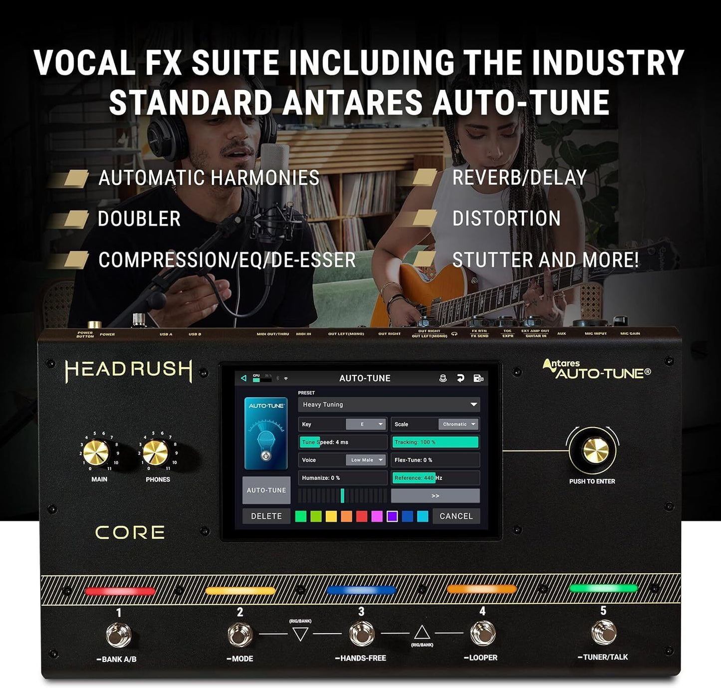 HeadRush Core - Guitar and Vocal Multi Core Effects Amp Wi-Fi, Touchscreen, Blu