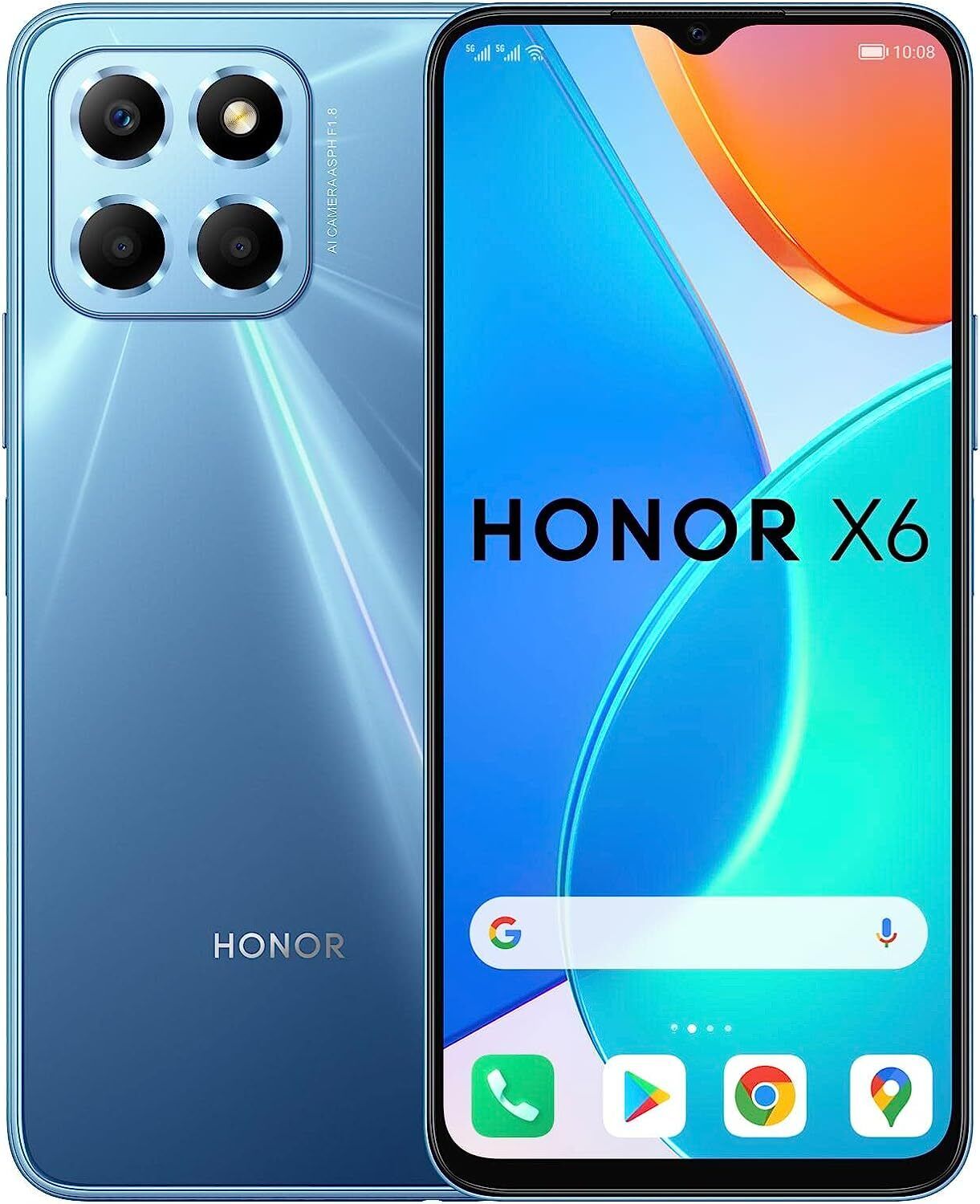 HONOR X6 Mobile Phone, 6.5 Inch Dual SIM Unlocked Smartphone