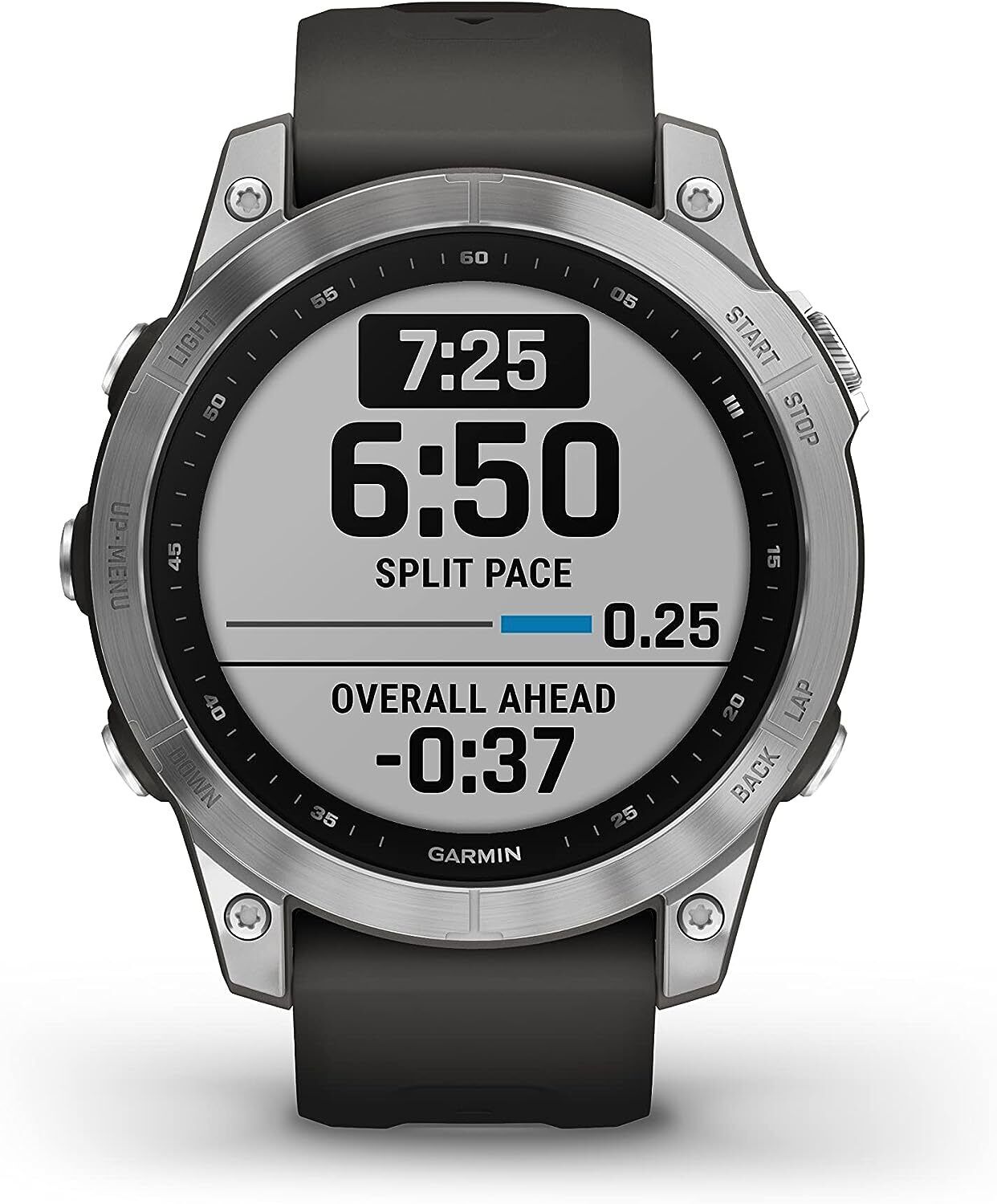 Garmin fēnix 7 Multisport GPS Watch, Silver with Graphite Band
