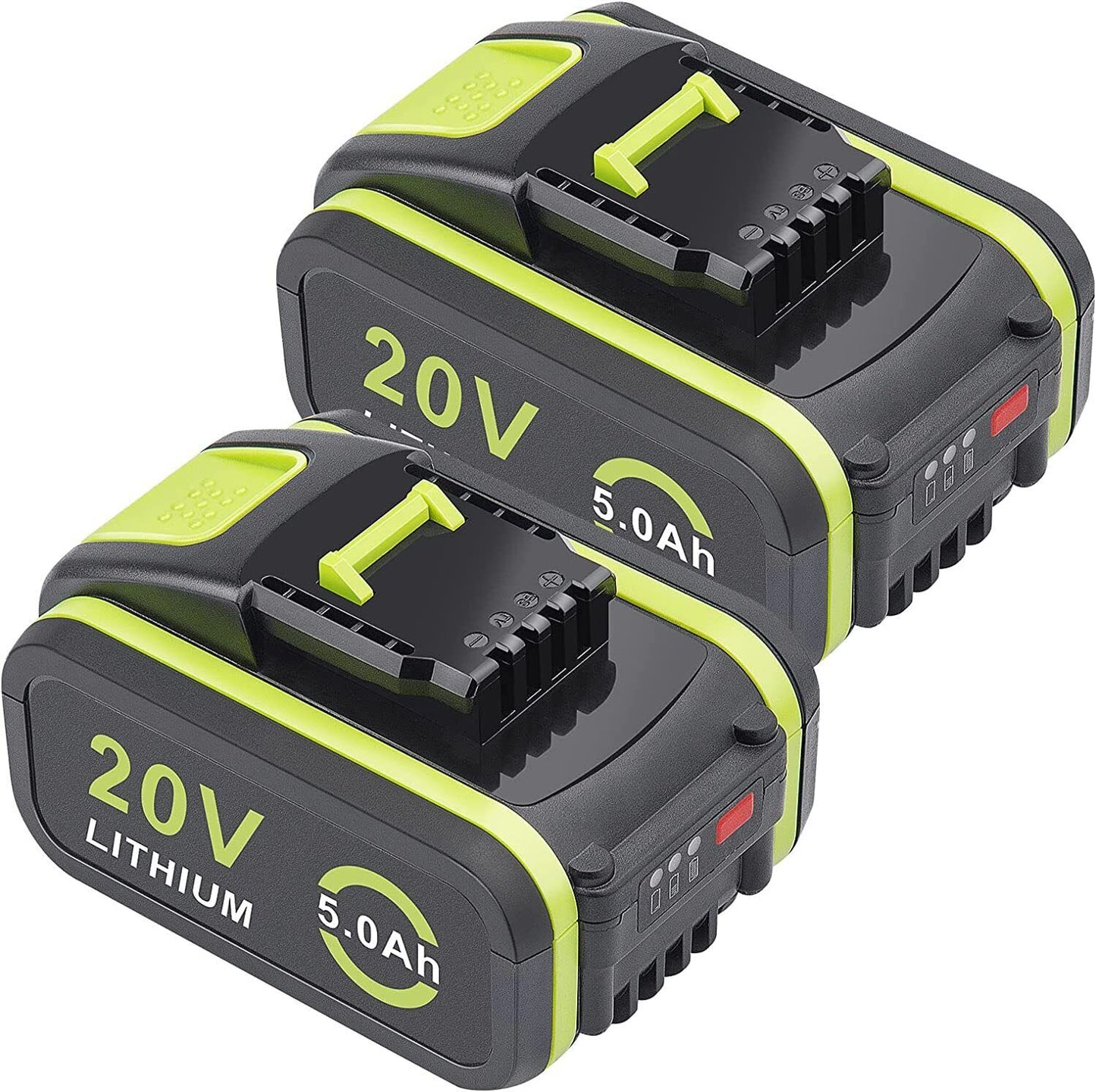 20V For Worx Powershare Battery 5.0Ah WA3551 WA3551.1 WA3553 WA3553.1 LED