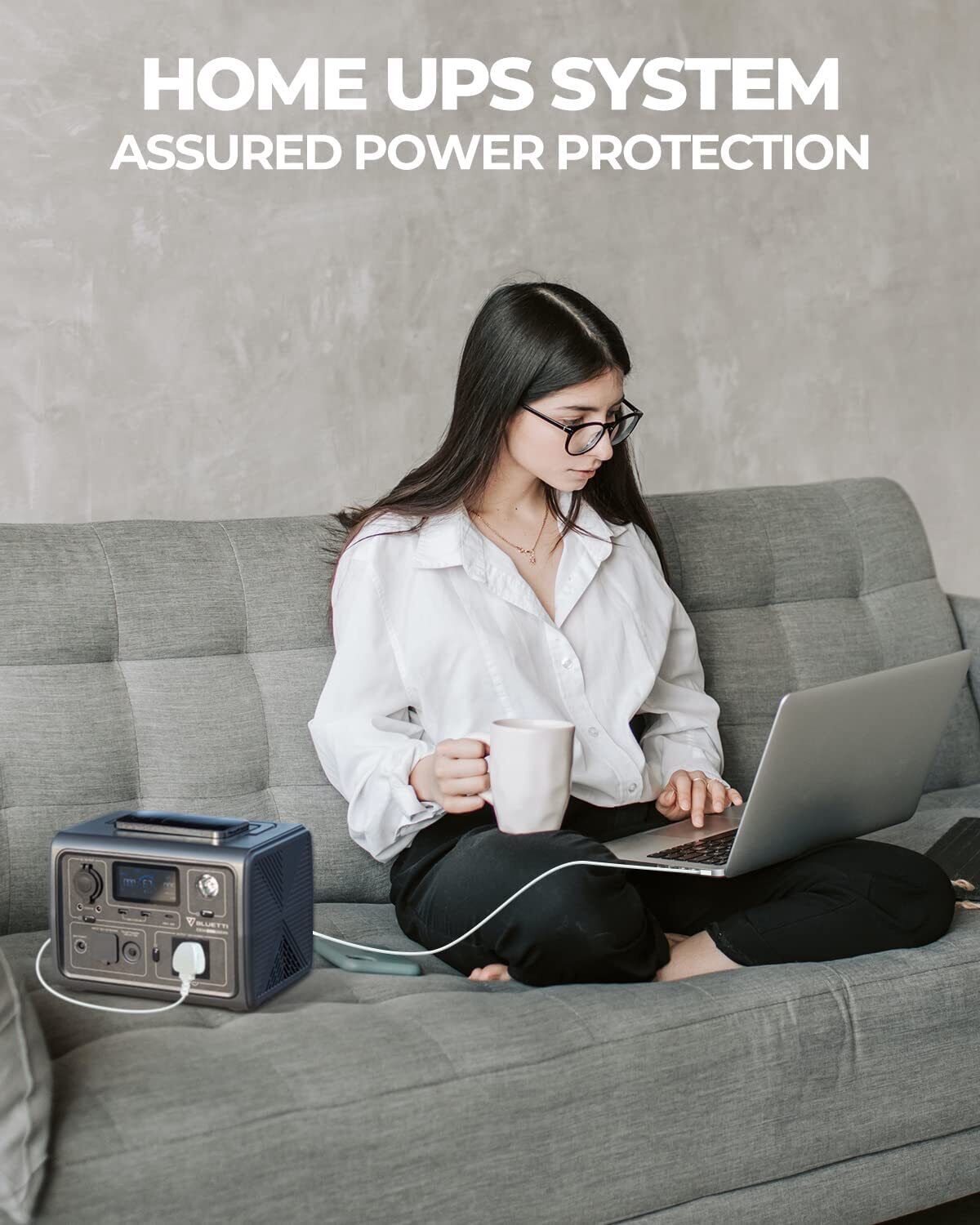 BLUETTI Portable Power Station EB3A, 268Wh LiFePO4 Battery Backup w/ 2 600W