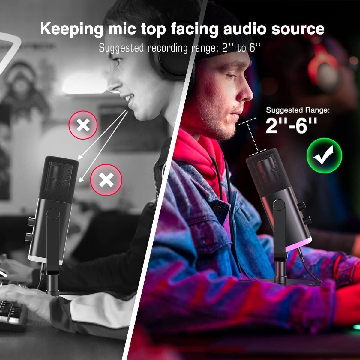 FIFINE XLR/USB-C AM8 Gaming Microphone, Studio Dynamic Streaming Mic, PC