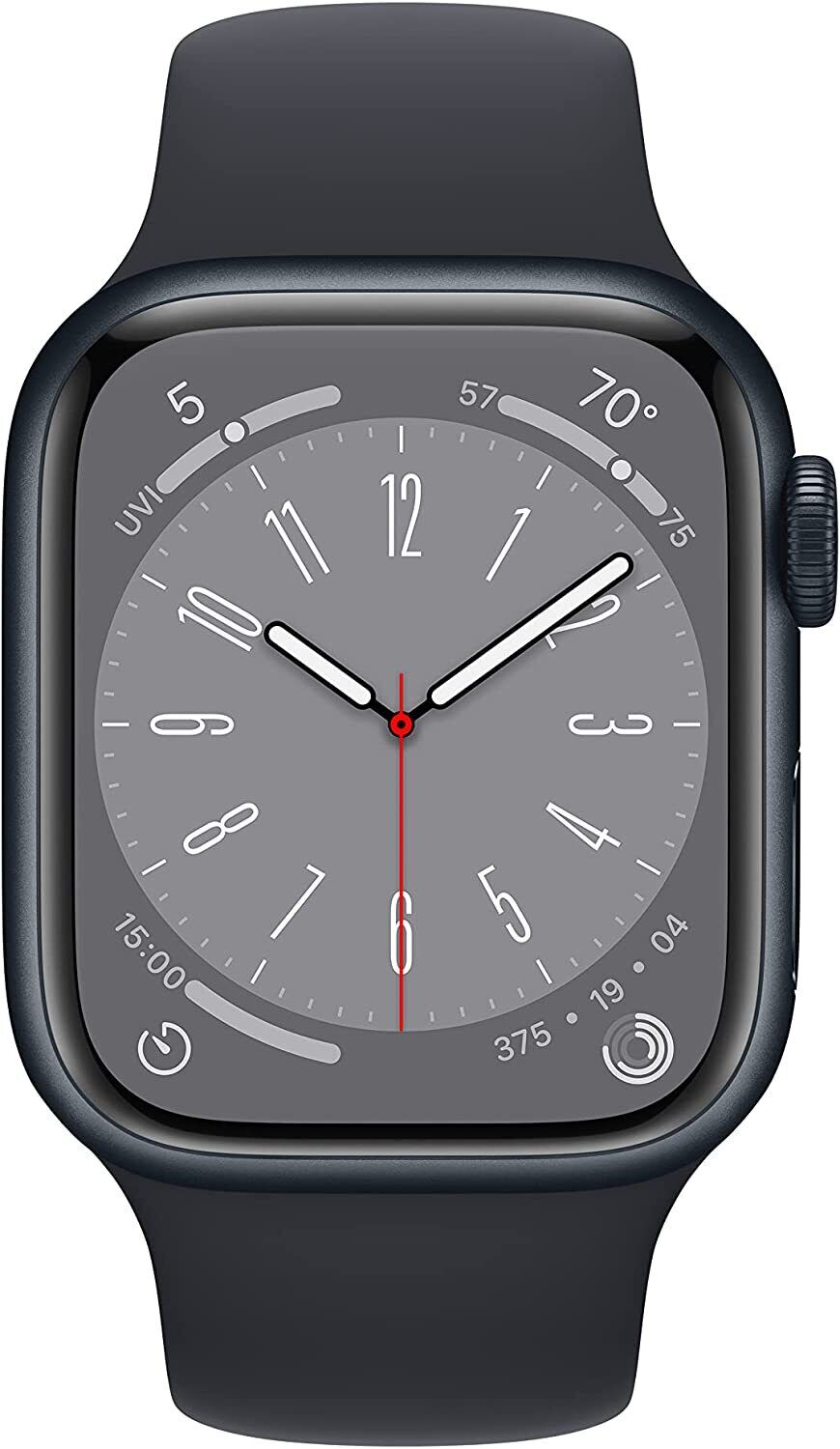 Apple Watch Series 8 41mm Midnight Aluminium Case with Sport Band, Regular (GPS)