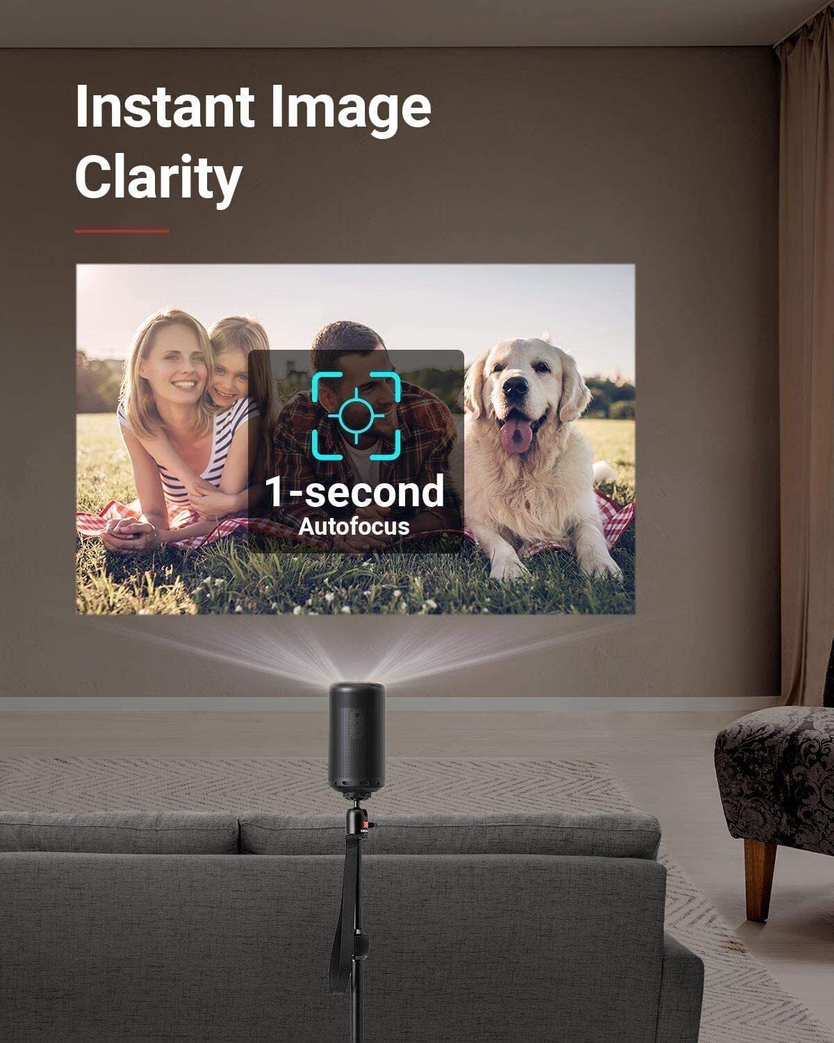 Anker NEBULA Capsule Max Pint-Sized Wi-Fi Mini Portable Projector with Speaker