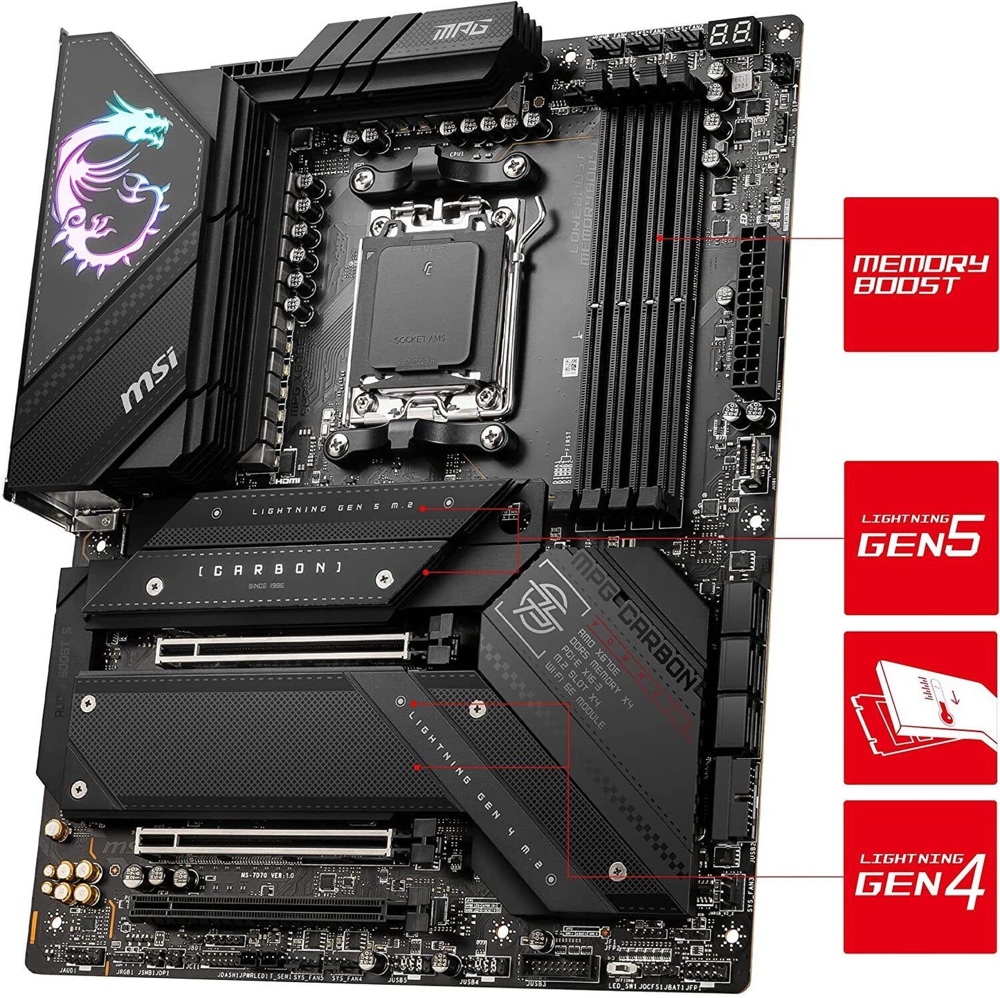 MSI MPG X670E CARBON WIFI Motherboard, ATX