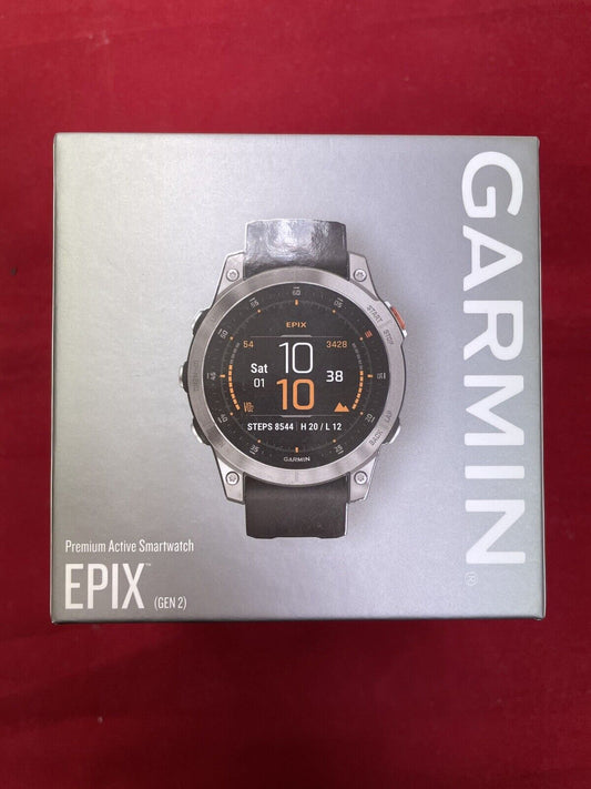 Garmin epix 2, Premium Active Smartwatch, Slate and Stainless Steel with Silicon