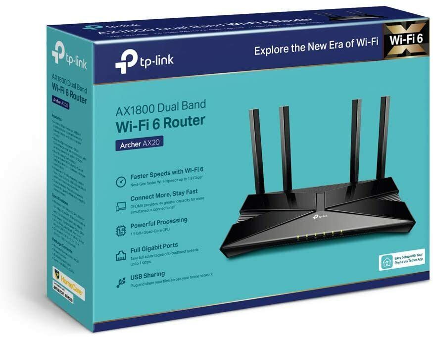 TP-LINK Archer AX20 AX1800 Dual-Band Wi-Fi 6 Router