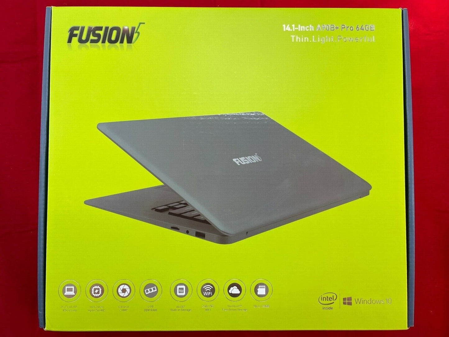 Fusion5 14.1inch A90B+ Pro 4Gb Ram 64GB Windows 10 Laptop Full HD IPS - Black