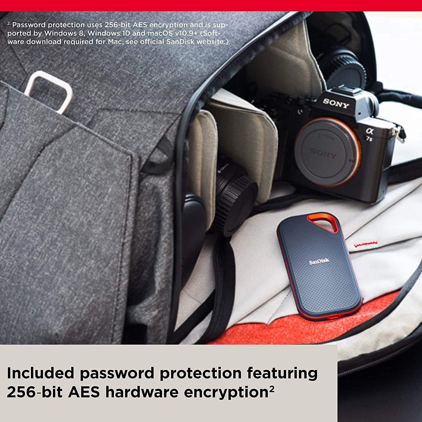 SanDisk Extreme PRO 1TB Portable SSD V2 Ruggedised and Water-Resistant