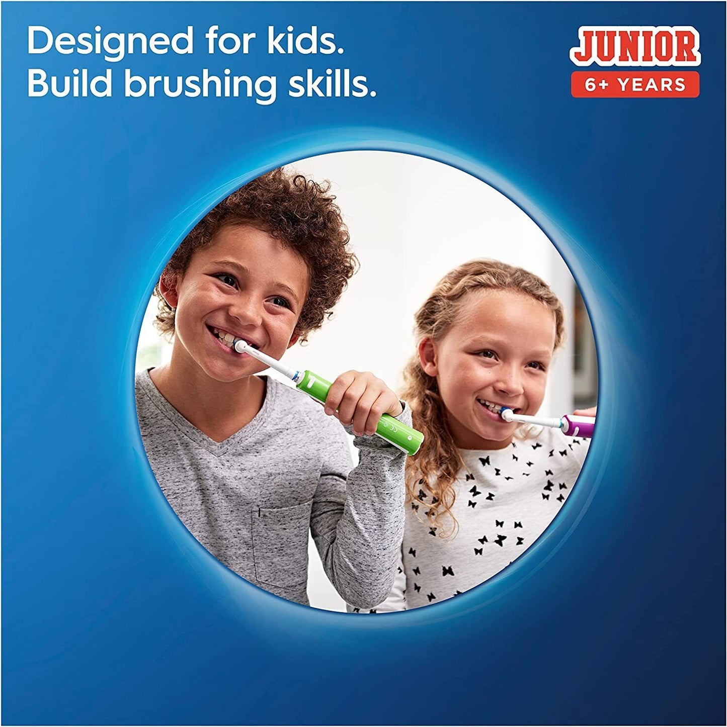 Oral-B Kids Junior Purple Electric Toothbrush for Age 6+ - Purple
