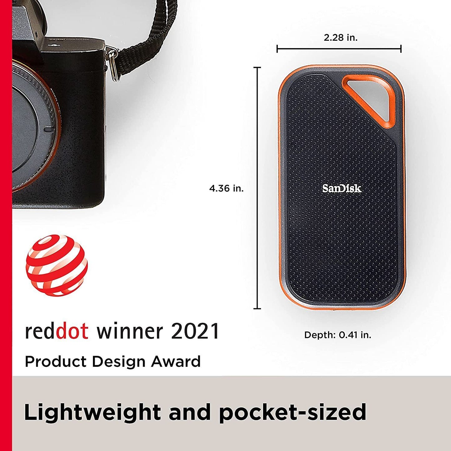 SanDisk Extreme PRO 1TB Portable SSD V2 Ruggedised and Water-Resistant