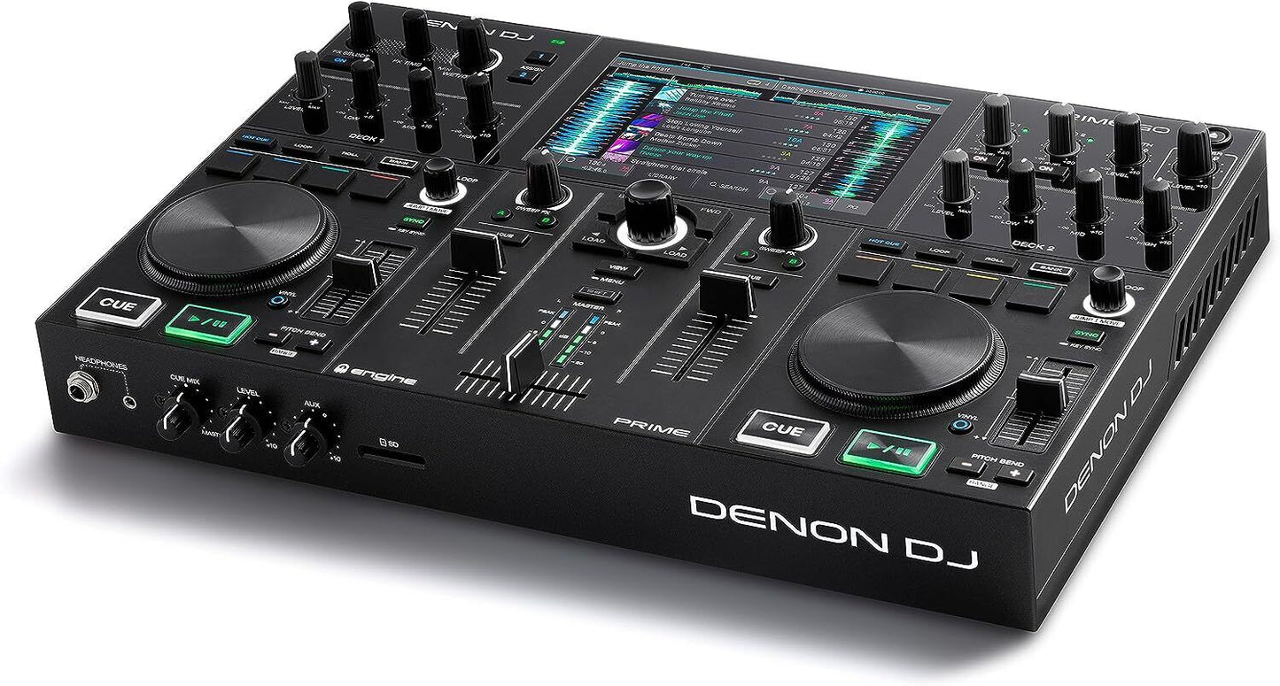 Denon DJ PRIME GO – Portable DJ Controller and Mixer with 2 Decks WIFI Streaming