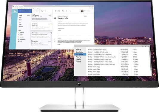 HP E23 G4 23" Monitor 1920X1080 DP/HDMI/VGA/USB-A/B