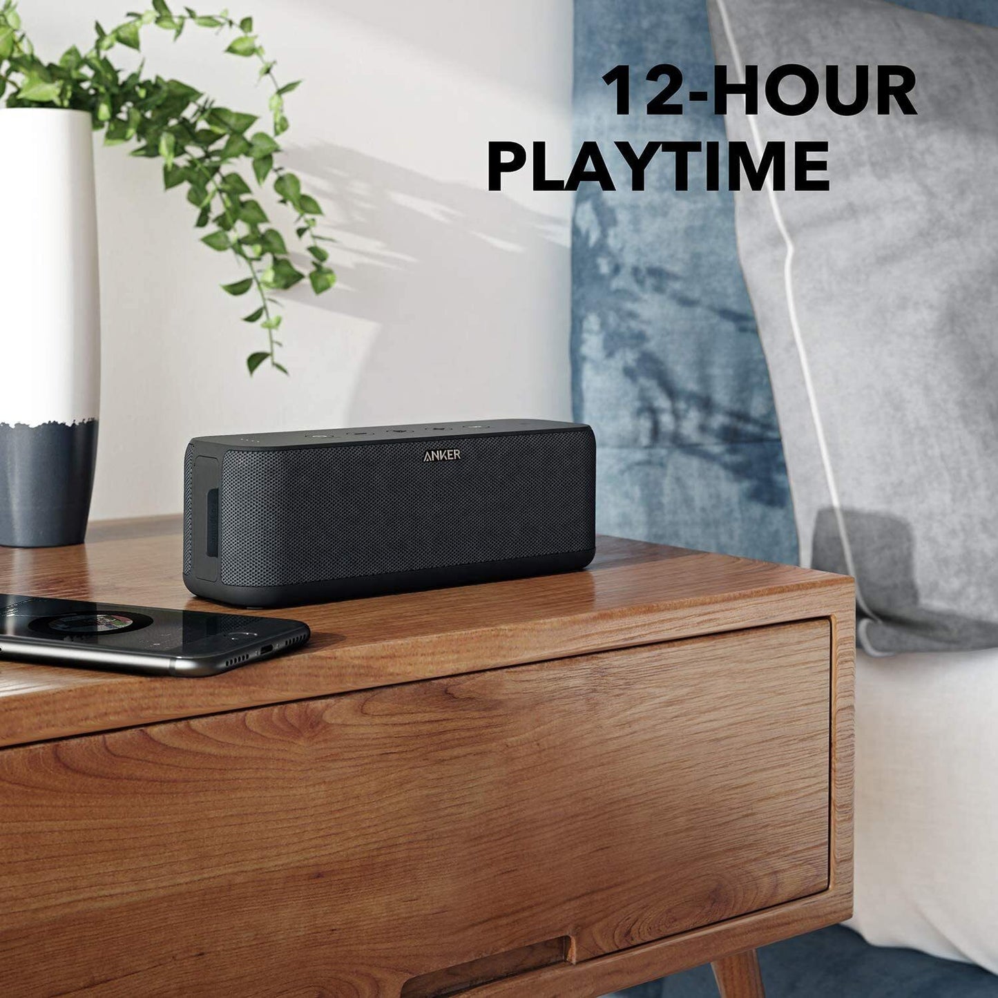 Upgraded, Anker Soundcore Boost Bluetooth Speaker with Well-Balanced Sound