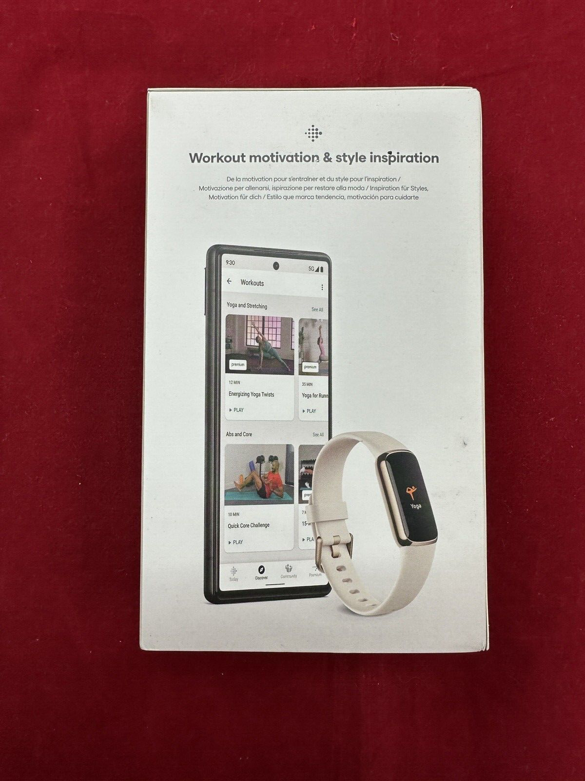 Fitbit Luxe Lunar White Band, Soft Gold Stainless Steel Case Activity Tracker
