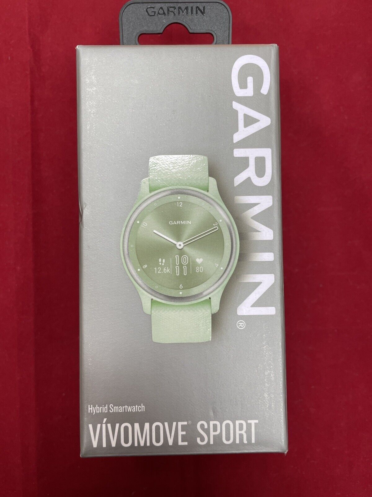 Garmin vívomove Sport Hybrid Smartwatch with Hidden Touchscreen Display, Mint